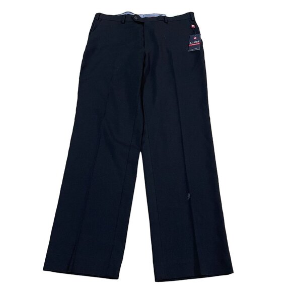 Chaps Classic Dress Pants Performance Series Black Stretch Men's Size 36x32 NWT - Picture 1 of 5